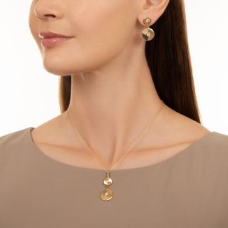 Cartier Diamond Dangle Earrings And Pendant Set