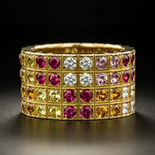 Cartier Laniéres Rainbow Color Wide Band, Size 7 - 2