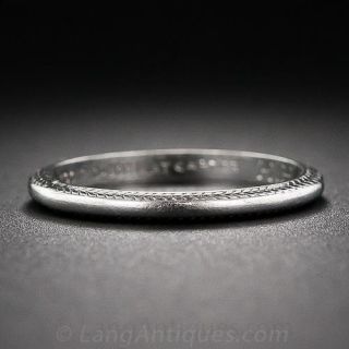 Cartier Platinum Wedding Band - Circa 1932