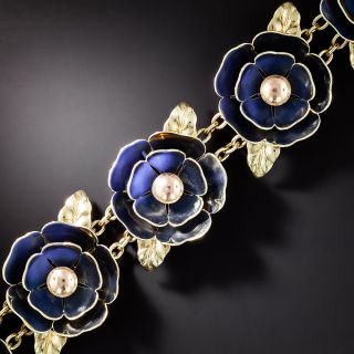 *Cartier Retro Reflecting Enamel Flower Bracelet - 1