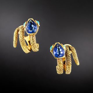 Cartier Tanzanite Snake Earrings - 3