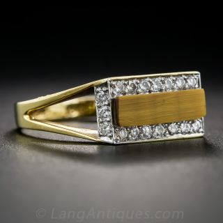 Cartier Tiger's Eye and Diamond Ring