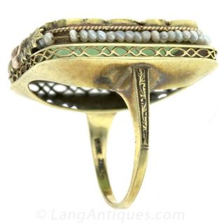 Carved Jade Double Happiness Ring