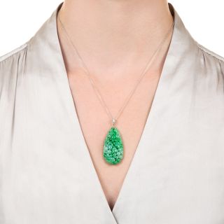 Carved Natural Jade Pendant