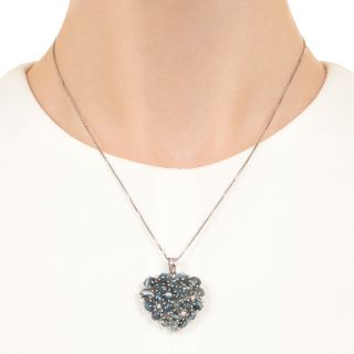 Cat's Eye Alexandrite and Diamond 18K Heart Pendant