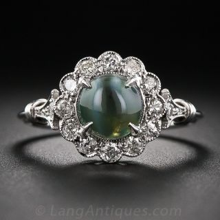 Cat's Eye Alexandrite and Diamond Ring