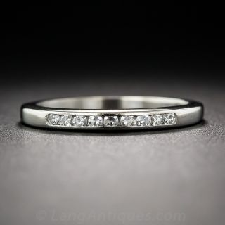 Channel Set Diamond Vintage Band by JABEL