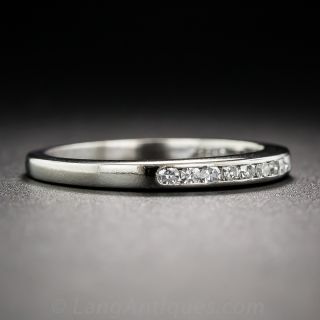 Channel Set Diamond Vintage Band by JABEL