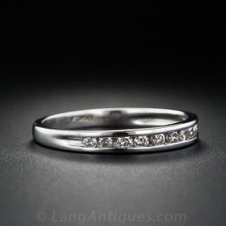 Channel Set Diamond Wedding Band
