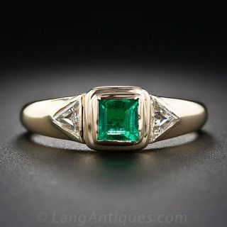 Chaumet Emerald and Diamond Ring
