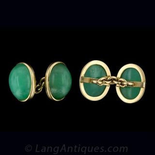 Chrysoprase Cufflinks