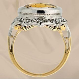 Citrine and Diamond Ring, Circa 1900