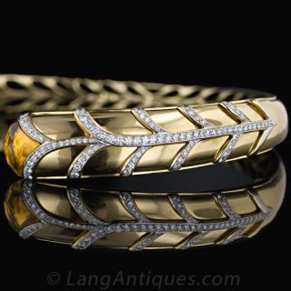 Citrine & Diamond Collar, French Hallmarks
