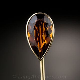 Citrine Stickpin by Carter and Gough