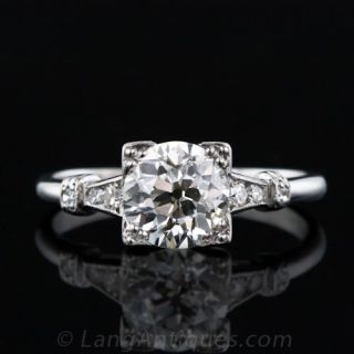 Classic 1.02 Carat Vintage Diamond Engagement Ring