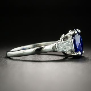 Classic 2.25 Carat Sapphire and Diamond Ring