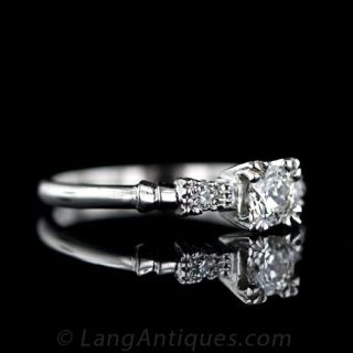 Classic .38 Carat Diamond Engagement Ring, Circa 1950's