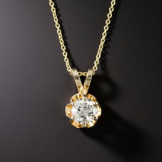 Classic .42 Carat Diamond Solitaire Pendant - 2