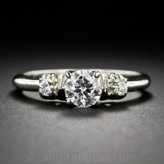 Classic .45 Carat Mid-Century Diamond Engagement Ring