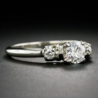 Classic .45 Carat Mid-Century Diamond Engagement Ring