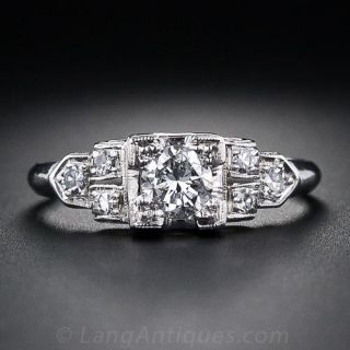 Classic Art Deco Diamond Engagement Ring