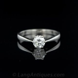 Contemporary Diamond Engagement Ring 
