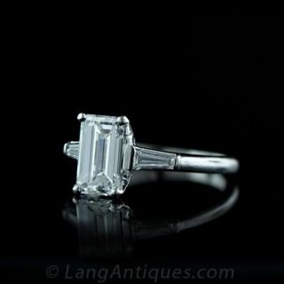 Classic Emerald Cut Diamond Engagement Ring