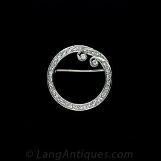 Classic Small Scale Diamond Circle Pin Main View