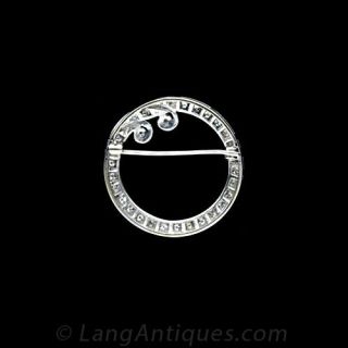 Classic Small Scale Diamond Circle Pin