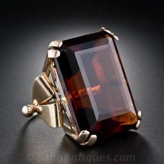 Colossal Retro 51.0 Carat Citrine Ring