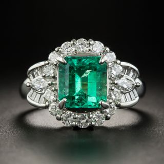 Colombian 2.17 Carat Emerald and Diamond Ring - 1