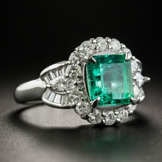 Colombian 2.17 Carat Emerald and Diamond Ring