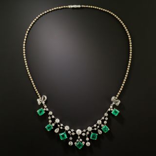 Colombian No-Treatment Emerald and Diamond Necklace by J. E. Caldwell - GIA - 7