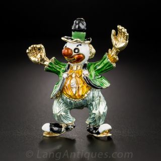 Colorful Clown Brooch 