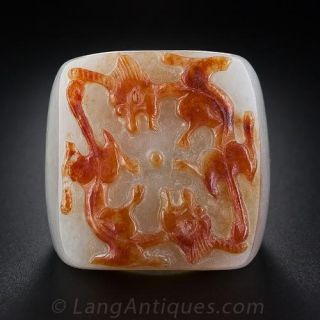 Colossal Carved Jade Ring