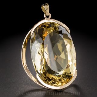 Colossal Citrine Pendant or Paper Weight