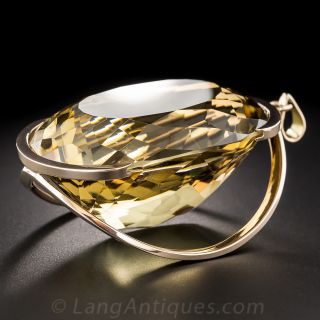 Colossal Citrine Pendant or Paper Weight
