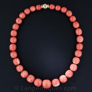 Colossal Coral Bead Necklace - 2