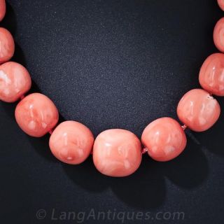 Colossal Coral Bead Necklace