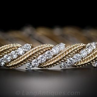 Contemporary 18K and Diamond Bracelet - 2