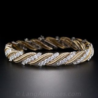 Contemporary 18K and Diamond Bracelet
