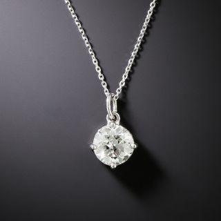 Contemporary .85 Carat Diamond Drop Pendant - 1