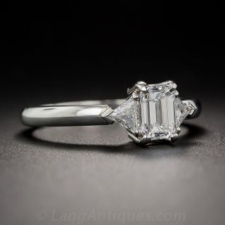 Contemporary Classic Emerald Cut Diamond Ring