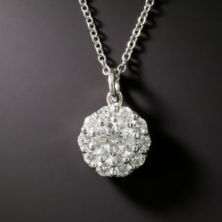 Contemporary Diamond Cluster Pendant - 4