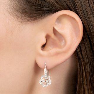 Contemporary Diamond Drop Earrings