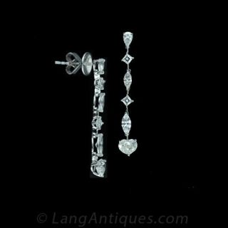 Contemporary Diamond Drop Earrings