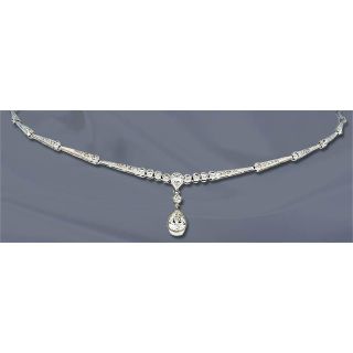 Contemporary Diamond Drop Necklace