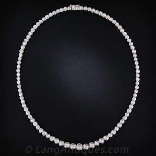 Contemporary Diamond Line Necklace
