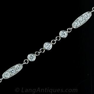 Contemporary Diamond Link Bracelet Main View