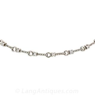 Contemporary Diamond Link Necklace